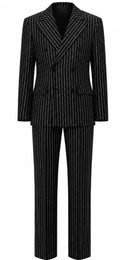 Crystal Pinstripe Double-Breasted Suit