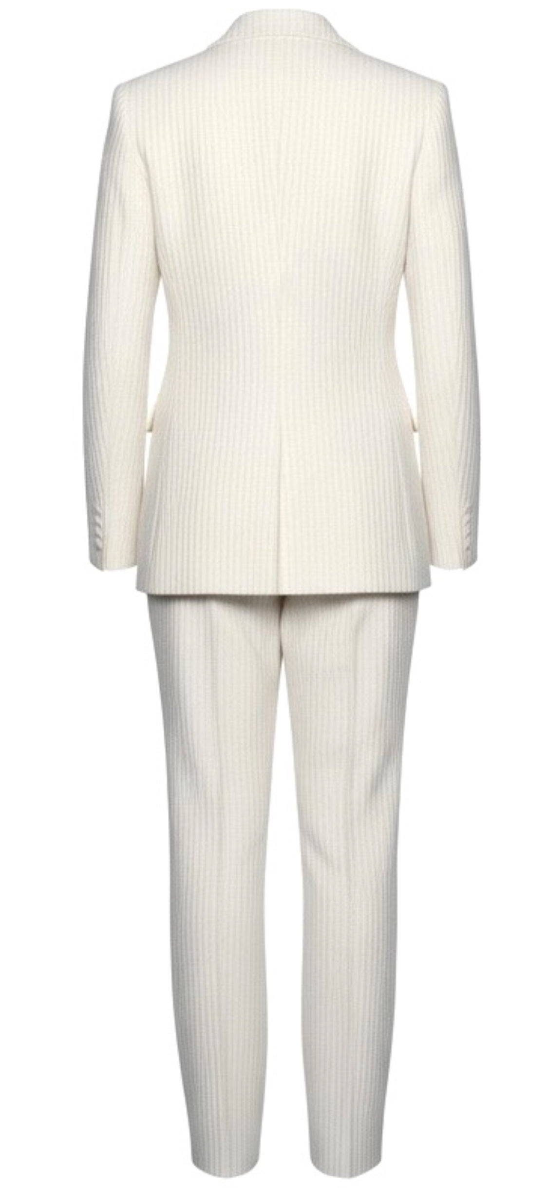 White Corduroy Double-Breasted Suit