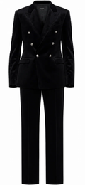 Black Velvet Double-Breasted Suit