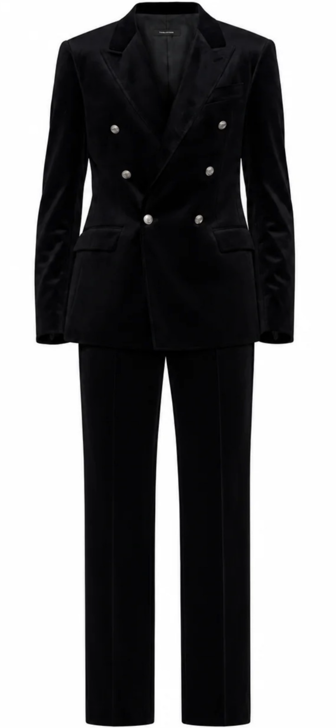 Black Velvet Double-Breasted Suit