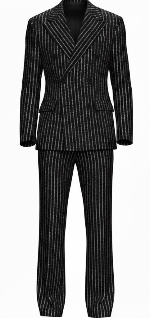 Crystal Pinstripe Double-Breasted Suit