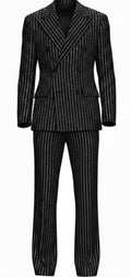 Crystal Pinstripe Double-Breasted Suit